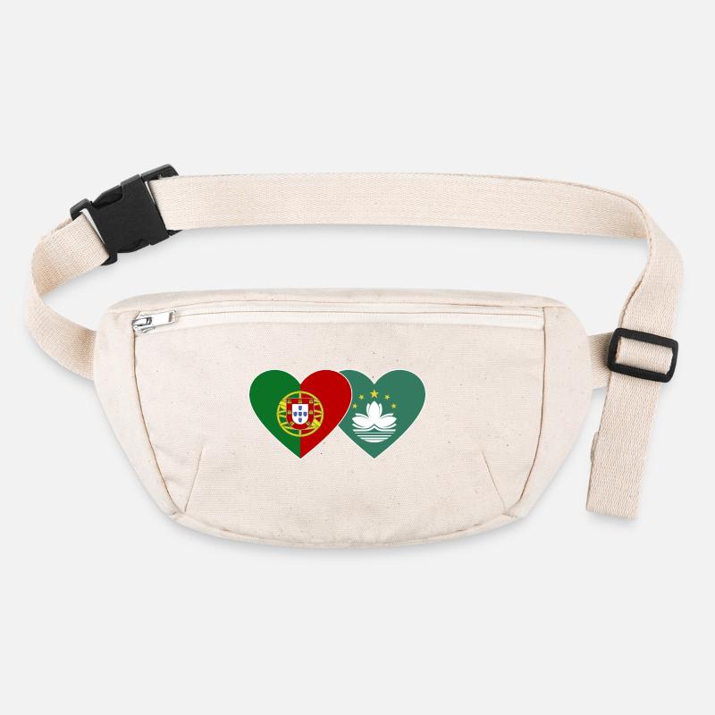 Portugal Macau Flagge Herz Stanley/Stella recycelte Gürteltasche