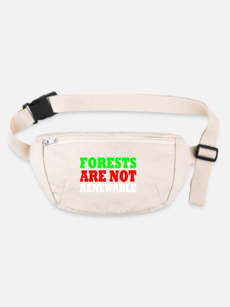 forests are not renewable - Stanley/Stella recycled Hip Bag  - natural - Front