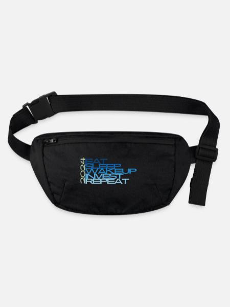daily routine or everyday life - Stanley/Stella recycled Hip Bag  - black - Front
