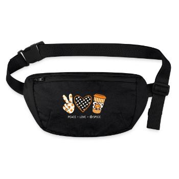 Pumpkins Pumpkins Peace Love Pumpkin Spice Fall - Stanley/Stella recycled Hip Bag  - black - Front