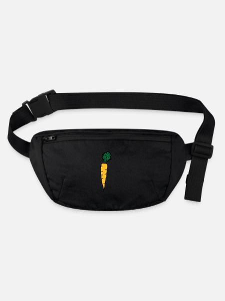 carrot - Stanley/Stella recycelte Gürteltasche - Schwarz - Vorne