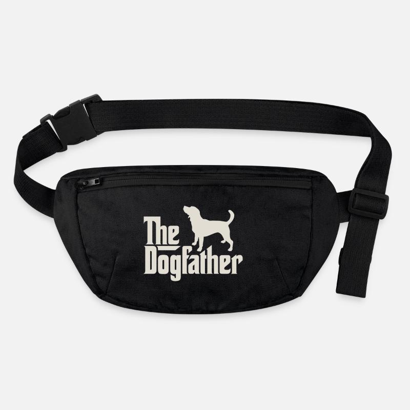 The Dogfather - Beagle - Stanley/Stella recycled Hip Bag  - black