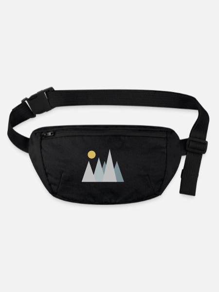Berge - Stanley/Stella recycelte Gürteltasche - Schwarz - Vorne