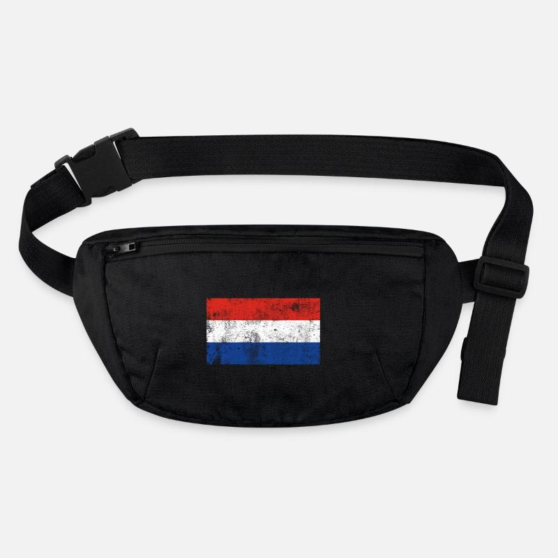 Drapeau Pays-Bas Drapeau Grunge Retro Vintage Sac banane recyclé Stanley/Stella