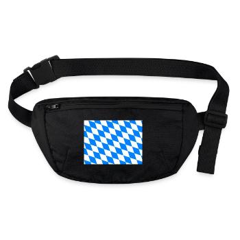 Bayern Bavarian Bavaria flag diamonds check - Stanley/Stella recycled Hip Bag  - black - Front