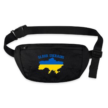 Ukraine Slava Ukraine Flagge - Stanley/Stella recycelte Gürteltasche - Schwarz - Vorne