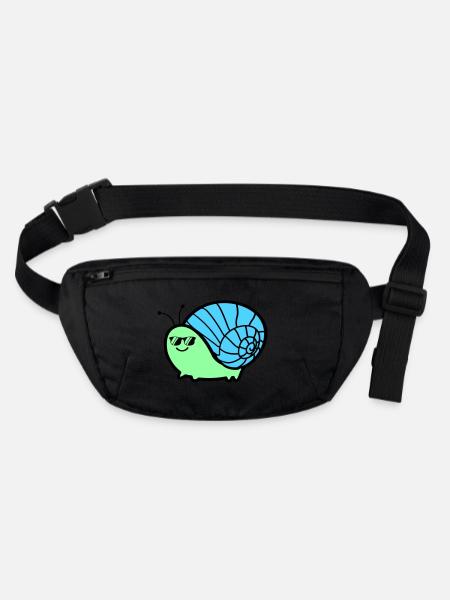schnecke cool - Stanley/Stella recycelte Gürteltasche - Schwarz - Vorne