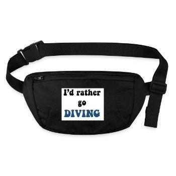 Autocollant Diving Diver - Sac banane recyclé Stanley/Stella - noir - Devant