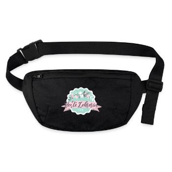 Beste Lehrerin! Blumen-Design, personalisierbar - Stanley/Stella recycelte Gürteltasche - Schwarz - Vorne