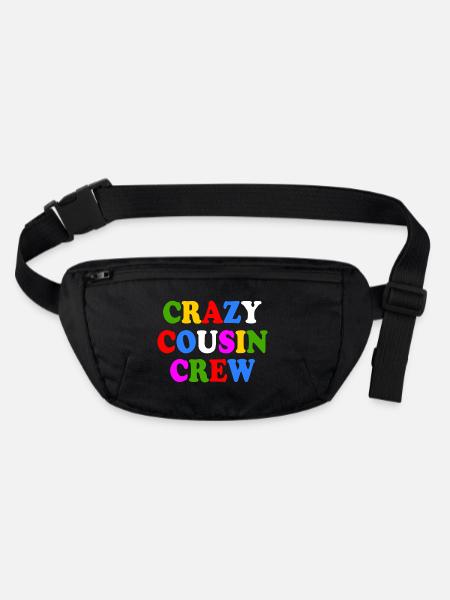 Crazy cousin crew - Stanley/Stella recycelte Gürteltasche - Schwarz - Vorne