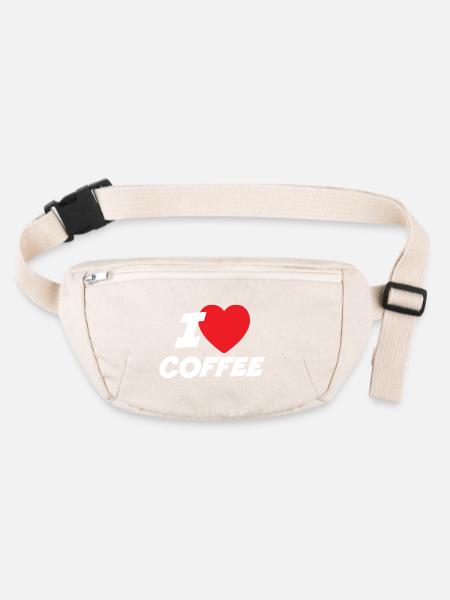 I Love Coffee - Stanley/Stella recycled Hip Bag  - natural - Front