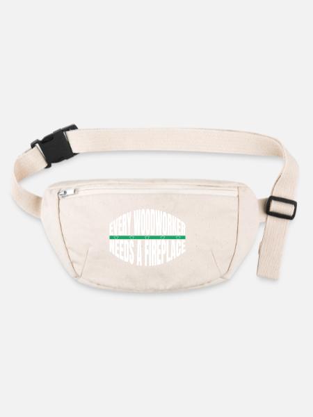 forestry statement forest work joke - Stanley/Stella recycled Hip Bag  - natural - Front