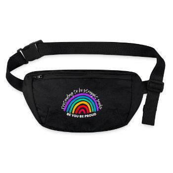 Lgbt. So zu tun, als wäre man heterosexuell, ist. - Stanley/Stella recycelte Gürteltasche - Schwarz - Vorne