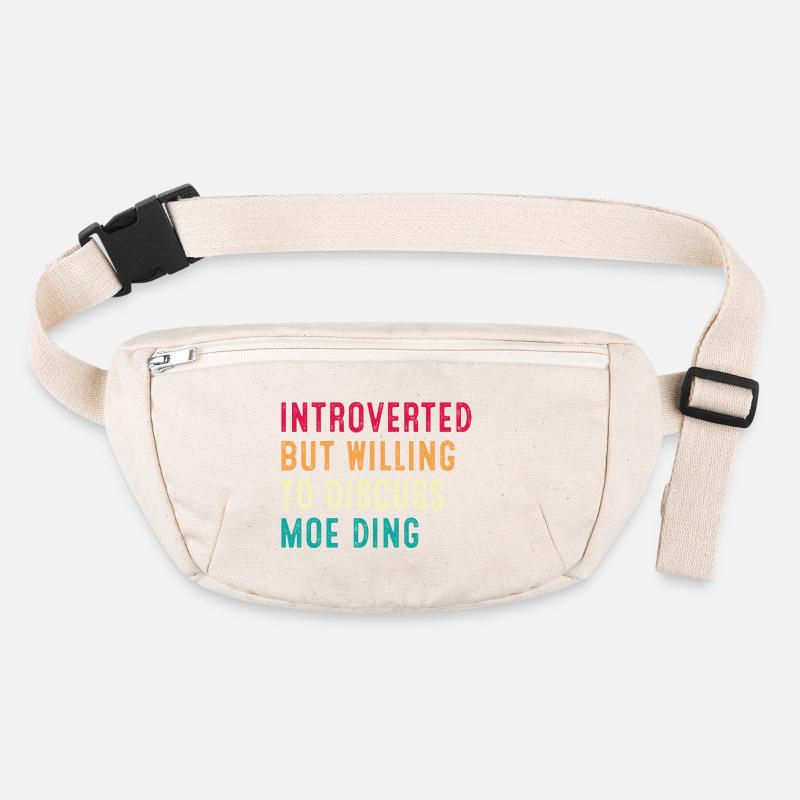 Introverted But Willing To Discuss Moo Deng Retro Stanley/Stella recycled Hip Bag 