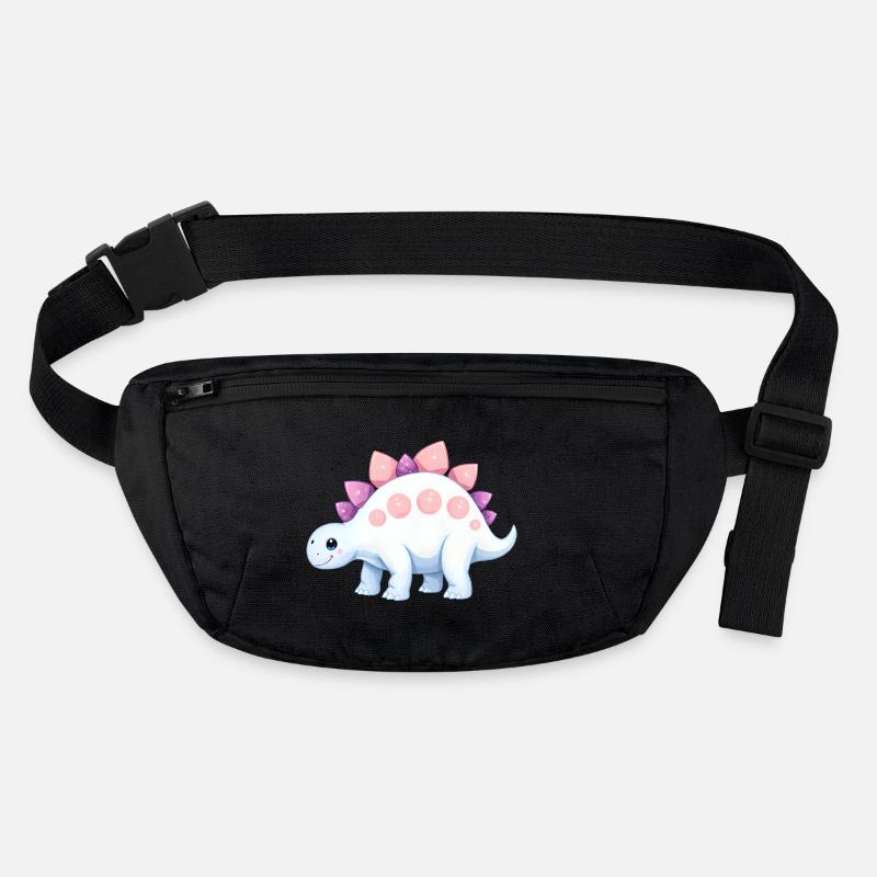 Dinosaure de dessin animé joyeux avec des accents roses Sac banane recyclé Stanley/Stella