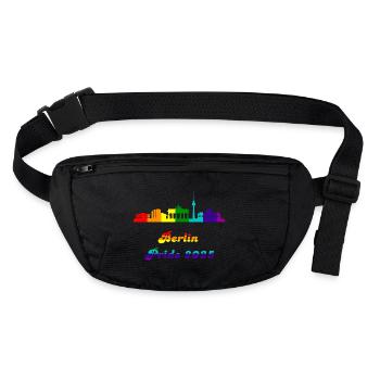 Pride 2025 Berlin - Stanley/Stella recycelte Gürteltasche - Schwarz - Vorne