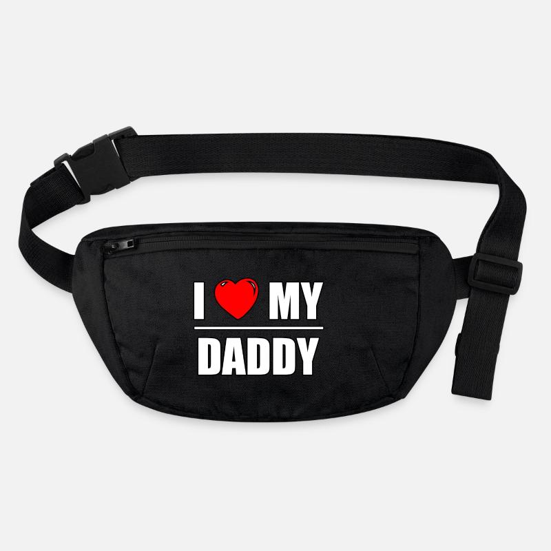 Schrift Design "I love my Daddy" Stanley/Stella recycelte Gürteltasche