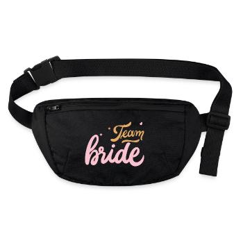 Junggesellenabschied Braut Dusche Team Braut Zu Werden - Stanley/Stella recycelte Gürteltasche - Schwarz - Vorne
