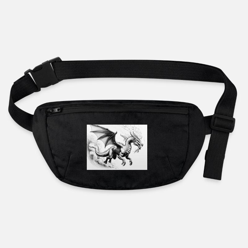 Determined Dragon with Fire Wings Stanley/Stella recycled Hip Bag 