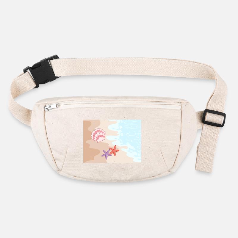 Summer beach starfish and shells Stanley/Stella recycled Hip Bag 
