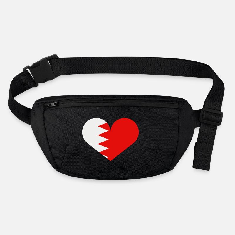 Bahrain flag heart Stanley/Stella recycled Hip Bag 