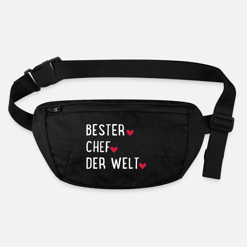Bester Chef der Welt - Stanley/Stella recycelte Gürteltasche - Schwarz