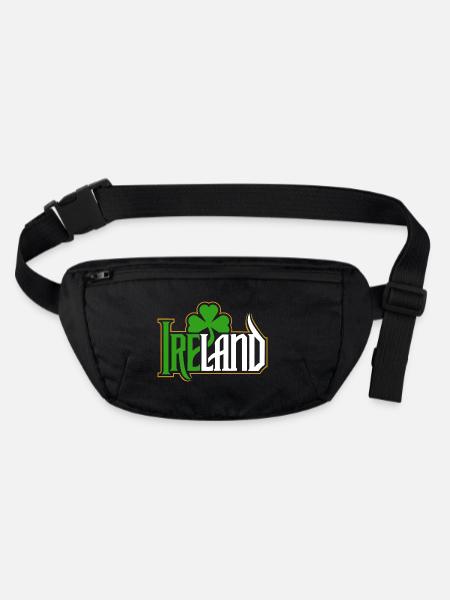 Irlande - Bonne Saint-Patrick - Shamrock - Sac banane recyclé Stanley/Stella - noir - Devant