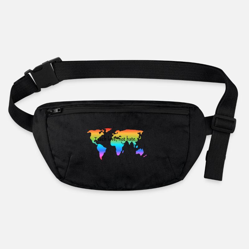 Teach love, not hate. Love is love. - Stanley/Stella recycled Hip Bag  - black