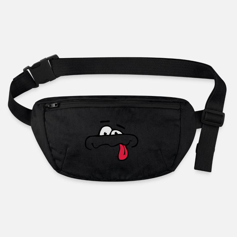Drôle de bande dessinée Visage Langue Sortir Sac banane recyclé Stanley/Stella