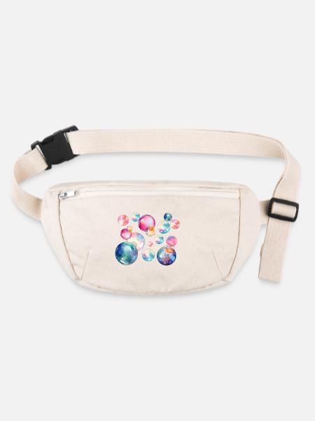 Dreambubbles - Stanley/Stella recycelte Gürteltasche - Naturweiß - Vorne