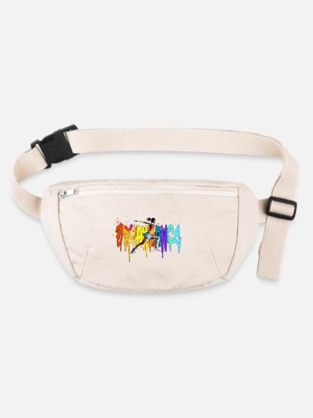 Breakdance Girl Bgirl B-Girl - Stanley/Stella recycled Hip Bag  - natural - Front