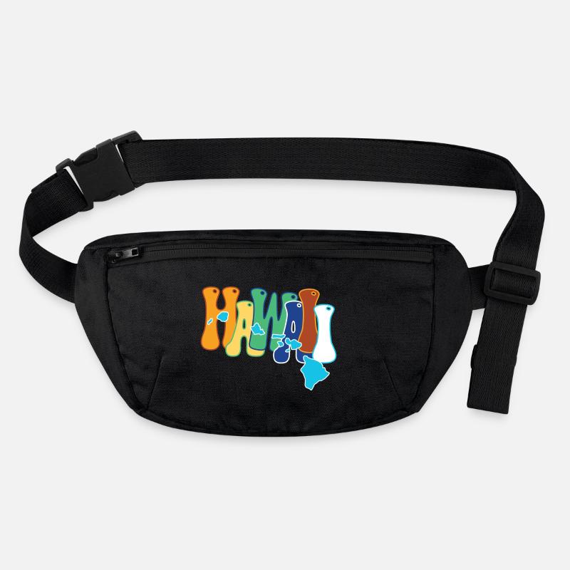 idee cadeau design graphique carte iles de Hawaii Sac banane recyclé Stanley/Stella
