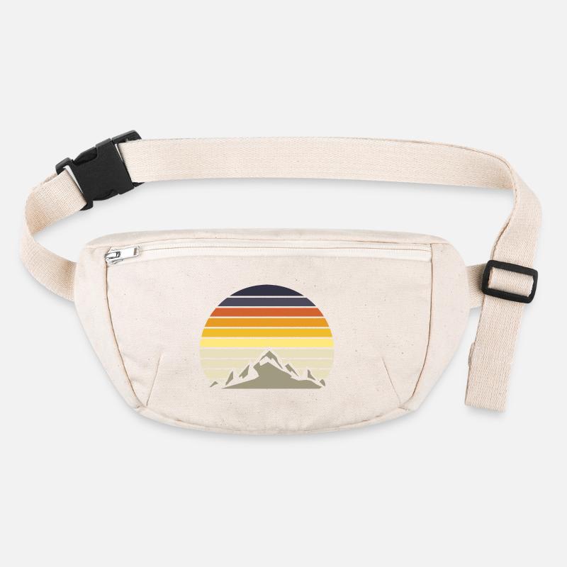 vintage sunset Berge grau Stanley/Stella recycelte Gürteltasche