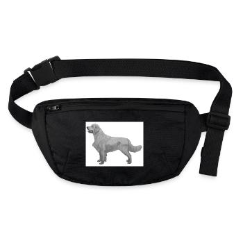 Autocollant Golden Retriever - Sac banane recyclé Stanley/Stella - noir - Devant