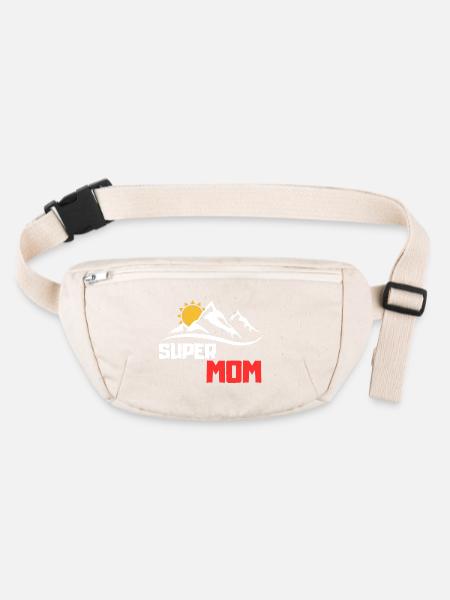 Super Mom - Stanley/Stella recycled Hip Bag  - natural - Front