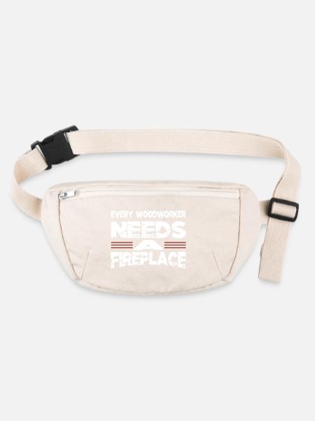 woodcutter felling quote birthday present - Stanley/Stella recycled Hip Bag  - natural - Front