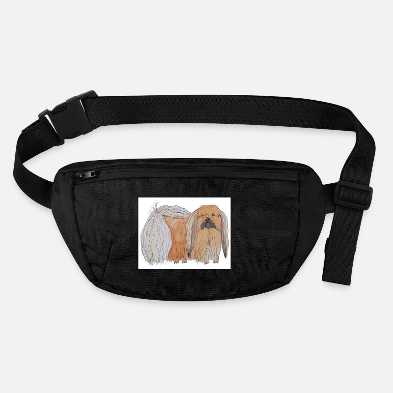 Autocollant pékinois - Sac banane recyclé Stanley/Stella - noir