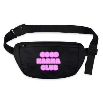 good karma club - Stanley/Stella recycelte Gürteltasche - Schwarz - Vorne