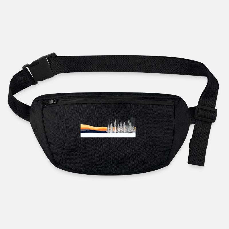 Winter Sunset Forest Silhouette Winter Sunset Stanley/Stella recycled Hip Bag 