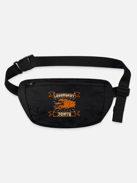 Jonte als Trucker - Stanley/Stella recycelte Gürteltasche - Schwarz - Vorne