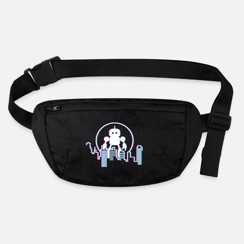 Robot City Skyline – 3D Sci-Fi Future Design Stanley/Stella recycled Hip Bag 