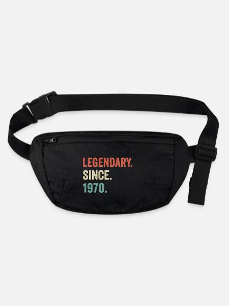 legendary since 1970 - Stanley/Stella recycled Hip Bag  - black - Front