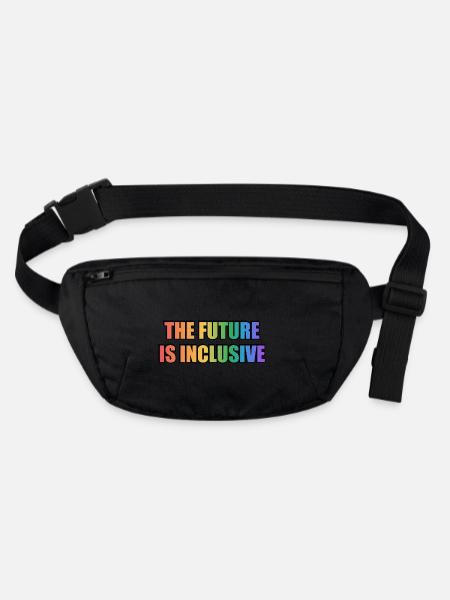 Die Zukunft ist inklusive Gay Pride - Stanley/Stella recycelte Gürteltasche - Schwarz - Vorne