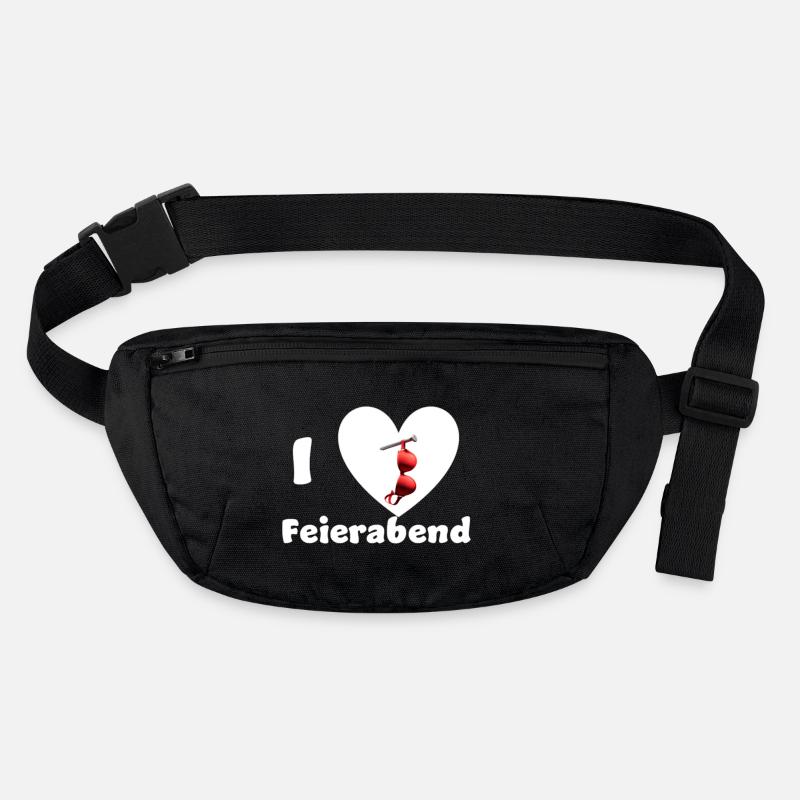 „I Love Feierabend – BH ausziehen & entspannen“ Stanley/Stella recycelte Gürteltasche