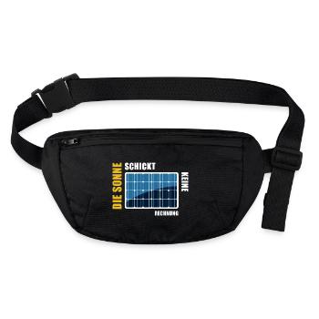 Die Sonne schickt keine Rechnung - Photovoltaik - Stanley/Stella recycelte Gürteltasche - Schwarz - Vorne