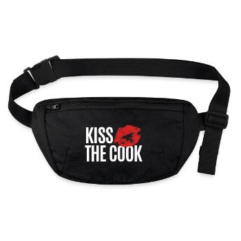 Embrasser le cuisinier - kochen - Spruch - Sac banane recyclé Stanley/Stella - noir - Devant