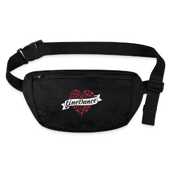 Danse en ligne - Danse avec le cœur - Musique Cadeau - Sac banane recyclé Stanley/Stella - noir - Devant