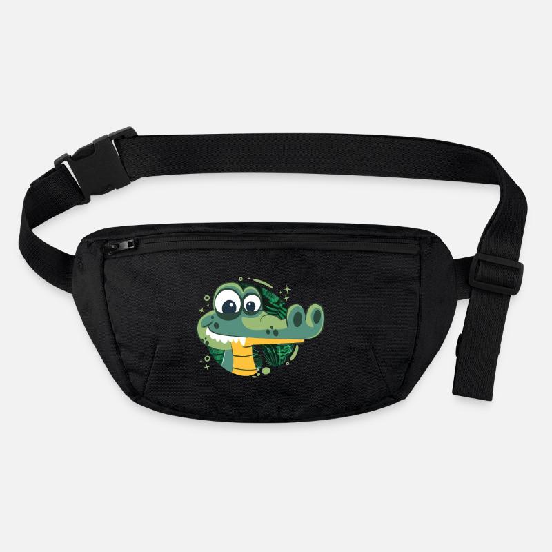Snappy Birthday Alligator! - Stanley/Stella recycled Hip Bag  - black