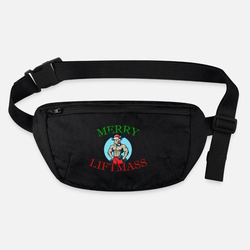 Bodybuilder Rentier - Stanley/Stella recycelte Gürteltasche - Schwarz