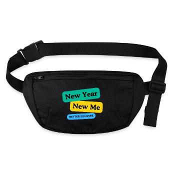 New Year, New me - Stanley/Stella recycled Hip Bag  - black - Front